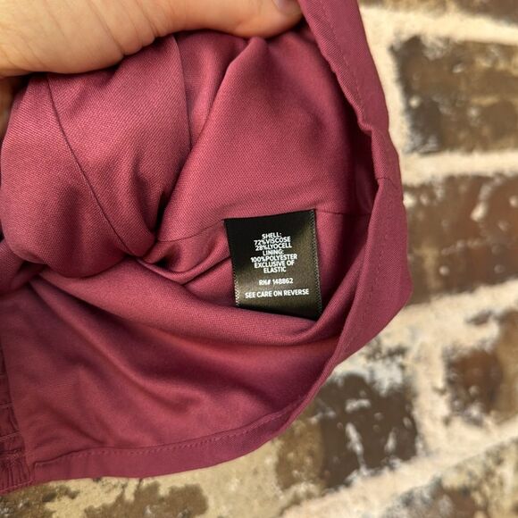 NWT Torrid Washable Challis Smocked Ruffle Trim Crop Top Maroon 0X - Picture 5 of 6